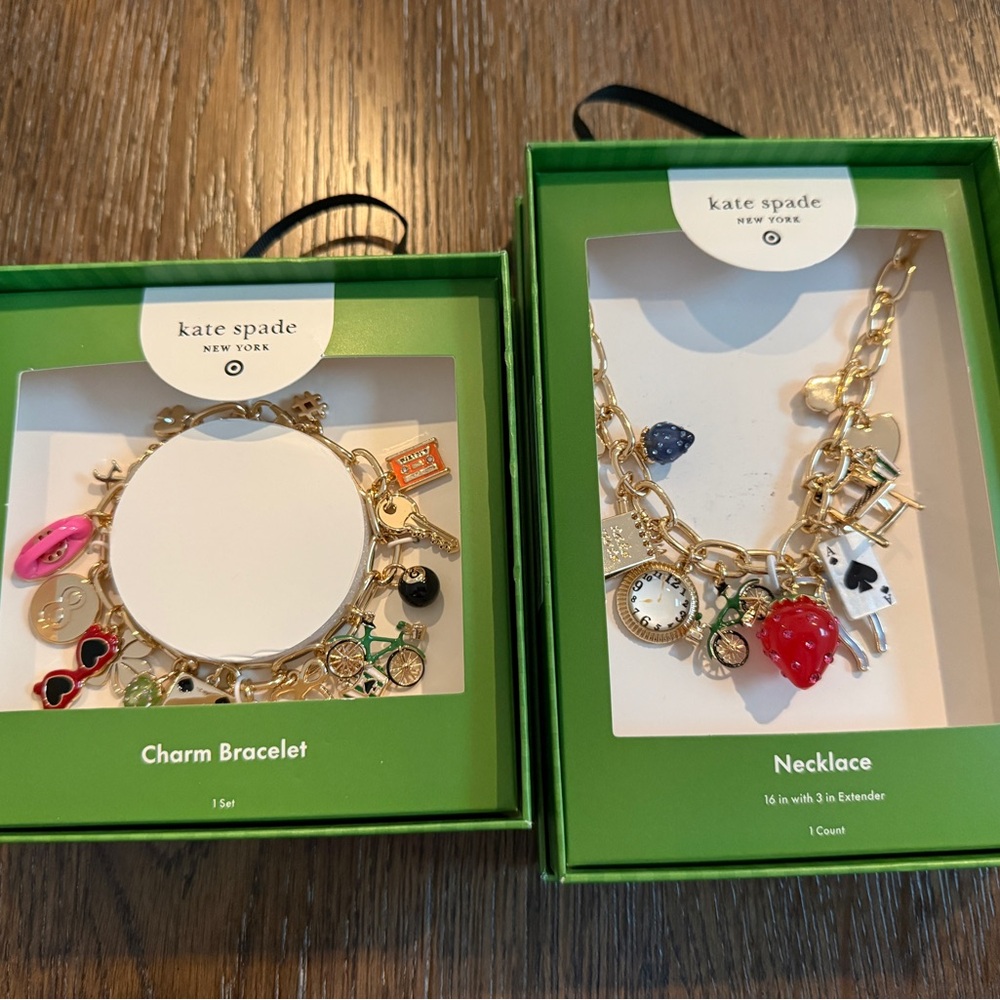 Kate Spade x Target Charm Bracelet and Necklace NIB
